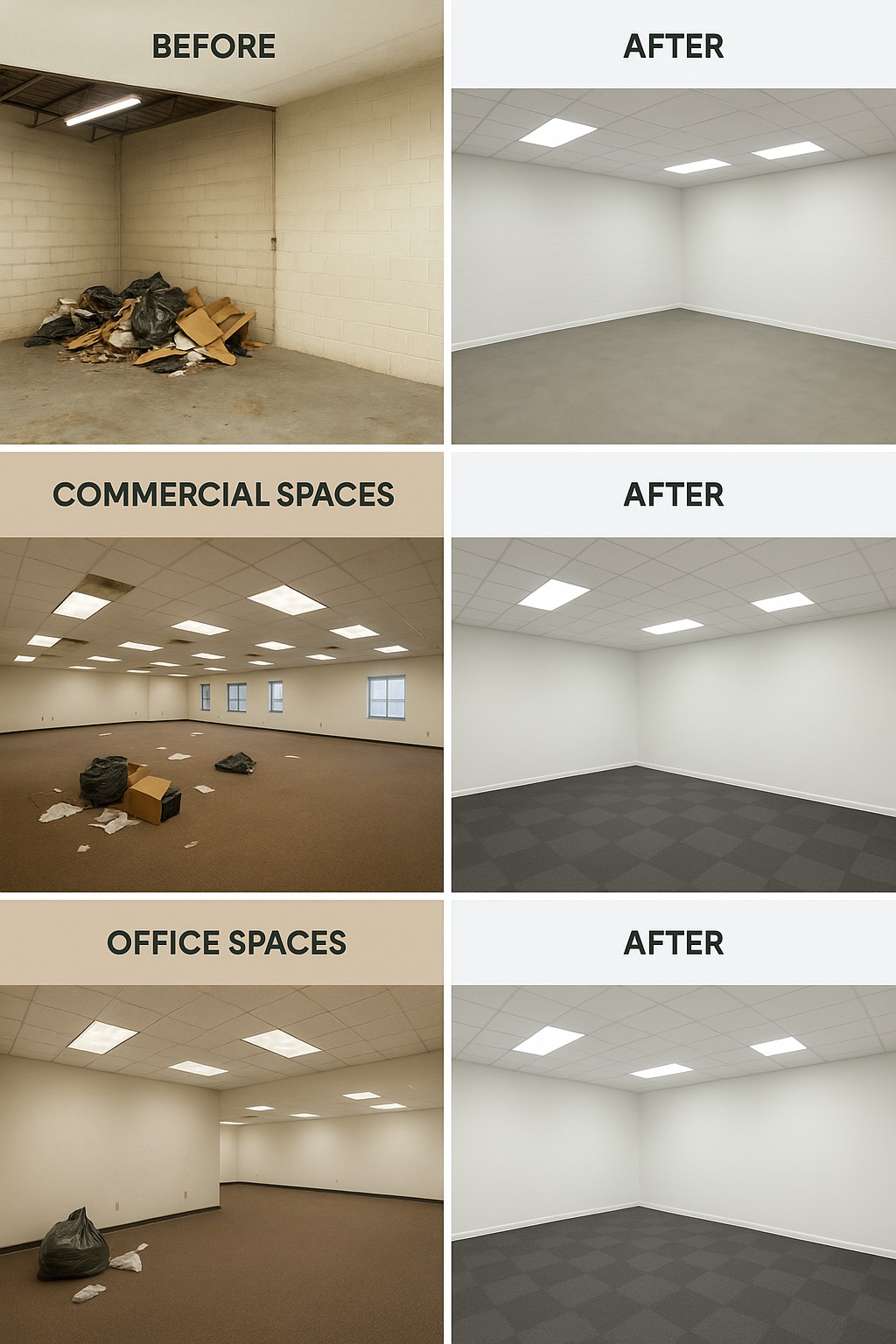 Before and after commercial refresh example